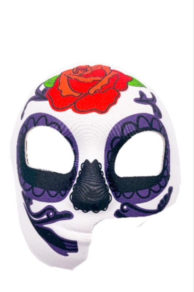 Máscara Calavera con Rosa
